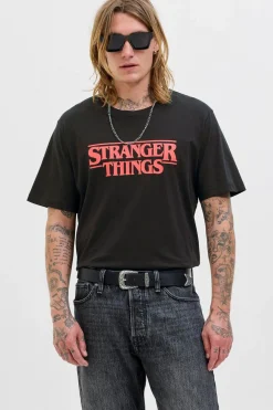 Jack & Jones Camiseta Stranger Things negro Clearance
