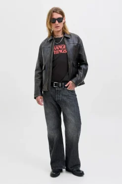 Jack & Jones Camiseta Stranger Things negro Clearance