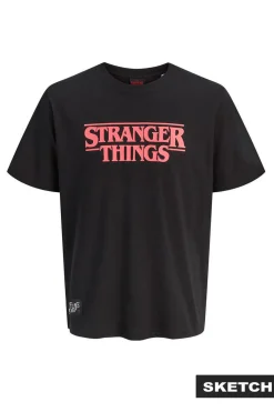 Jack & Jones Camiseta Stranger Things negro Clearance