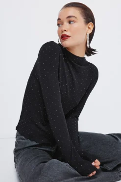 Springfield Camiseta strass negro Sale