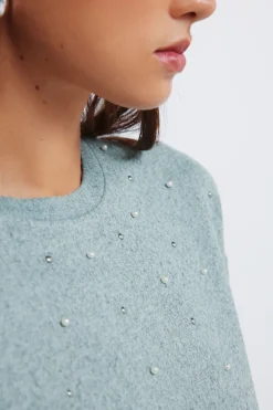 Springfield Camiseta tachas posicionadas verde Clearance