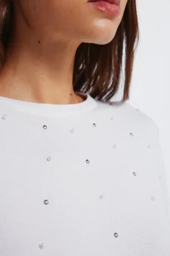 Springfield Camiseta tachas posicionadas blanco Clearance