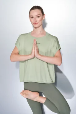 Dash and Stars Camiseta tejido extra suave verde Sale