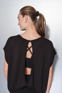 Dash and Stars Camiseta tejido extra suave negra negro Best