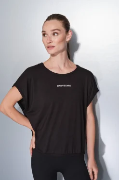 Dash and Stars Camiseta tejido extra suave negra negro Best