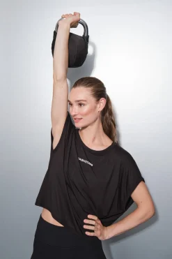 Dash and Stars Camiseta tejido extra suave negra negro Best