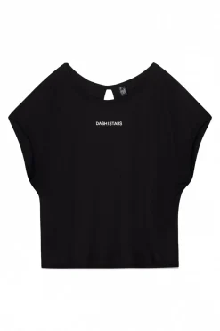 Dash and Stars Camiseta tejido extra suave negra negro Best