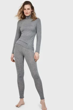 Gisela Camiseta termal cuello alto gris