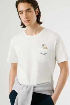 Pepe Jeans Camiseta Thansen marfil Outlet