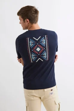 Williot Camiseta Étnica Azul marino New