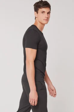 Gisela Camiseta térmica hombre manga corta negro Sale