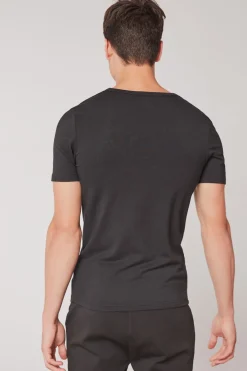 Gisela Camiseta térmica hombre manga corta negro Sale