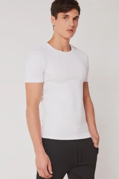 Gisela Camiseta térmica hombre manga corta blanco Outlet