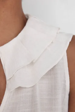 Pedro del Hierro Camiseta volantitos Blanco Clearance