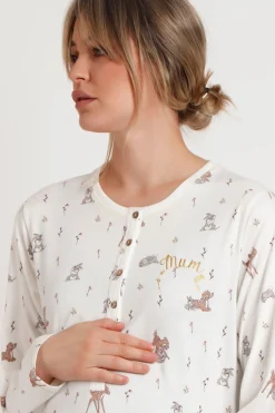 Admas Camisón premamá manga larga Bambi beige Best