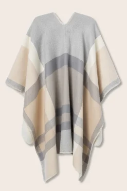 Vilanova Capa Beige de Cuadros estampado New