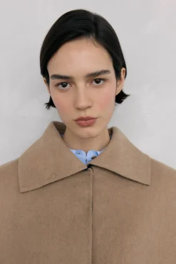 Pedro del Hierro Capa midi flecos Beige Discount