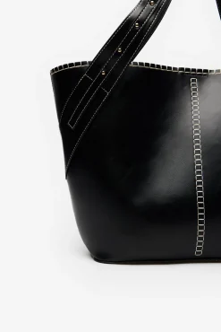 Cortefiel Capazo pespuntes Negro Discount