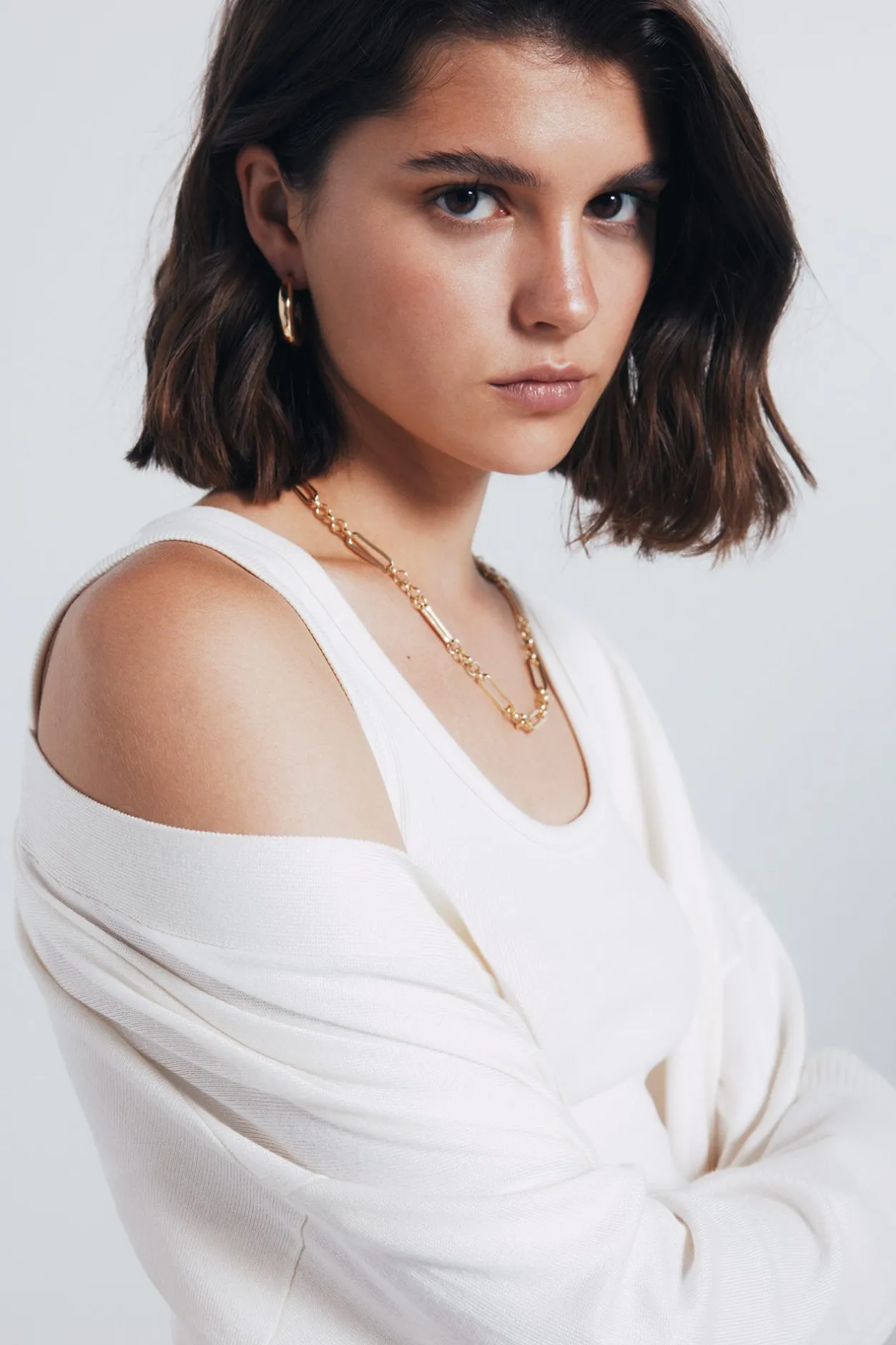 Springfield Cardigan abierto ligero nude Hot