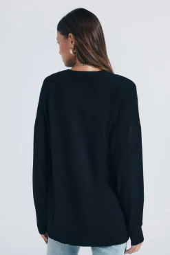 Springfield Cardigan abierto ligero negro Sale