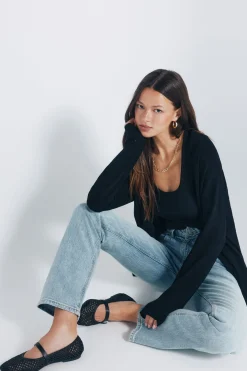 Springfield Cardigan abierto ligero negro Sale