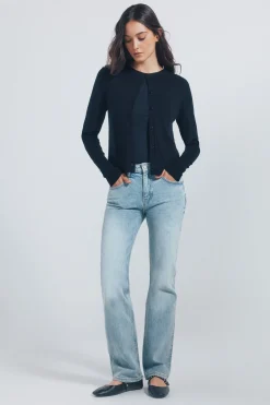 Springfield Cardigan botones cuello redondo viscosa negro Discount