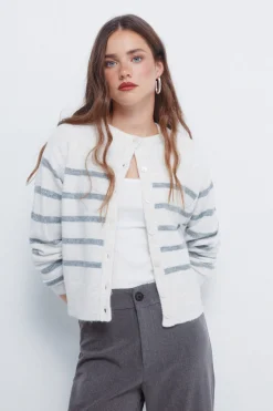 Springfield Cardigan botones cuello redondo beige