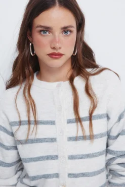 Springfield Cardigan botones cuello redondo beige