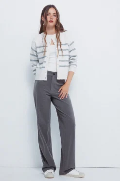 Springfield Cardigan botones cuello redondo beige