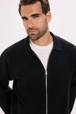 Jack & Jones Cardigan de punto cremallera Negro Best