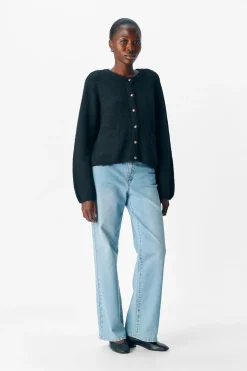 Object Cardigan lana cuello redondo Negro Clearance