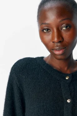 Object Cardigan lana cuello redondo Negro Clearance