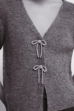 Springfield Cardigan lazos brillo gris Discount