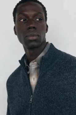 Pedro del Hierro Cardigan premium navideño algodón cierre cremallera Gris Best