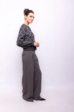 Object Cardigan punto rombos Gris oscuro Clearance