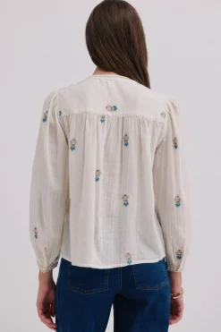 Hoss Intropia Carine. Blusa bordada Marfil Best
