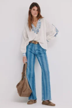 Hoss Intropia Carla. Blusa bordada Marfil Online