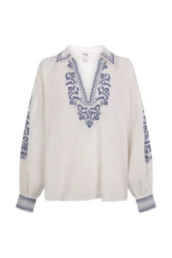Hoss Intropia Carla. Blusa bordada Marfil Online