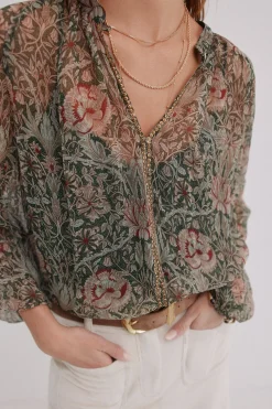 Hoss Intropia Carolina. Blusa estampada Kaki Hot