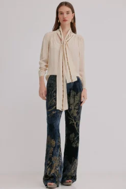 Hoss Intropia Carrie. Blusa con lazada Marfil Clearance