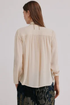 Hoss Intropia Carrie. Blusa con lazada Marfil Clearance