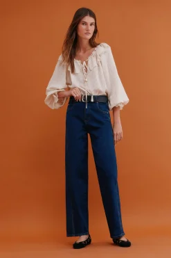 Hoss Intropia Cassandra. Blusa romántica Marfil Clearance