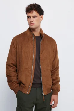 Springfield Cazadora acolchada efecto ante beige New