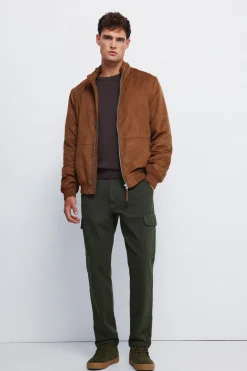 Springfield Cazadora acolchada efecto ante beige New