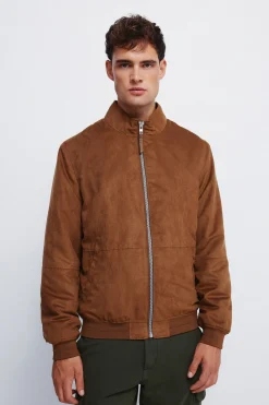 Springfield Cazadora acolchada efecto ante beige New