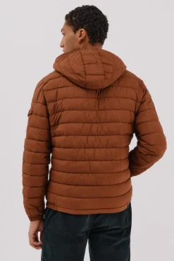 Cortefiel Cazadora acolchada ultralight con capucha Marr&oacute;n New