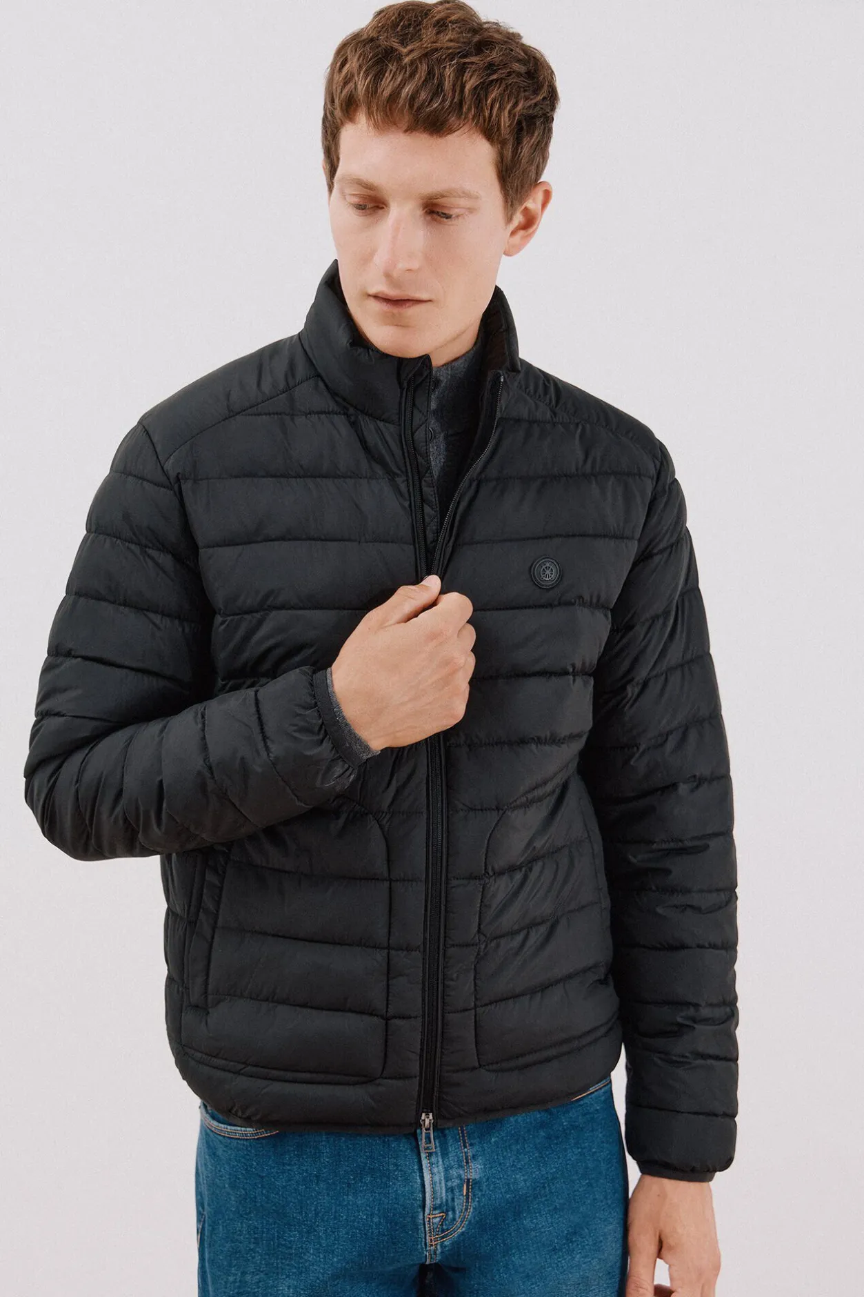 Cortefiel Cazadora acolchada ultralight Negro Sale