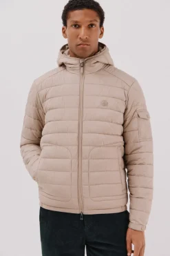 Cortefiel Cazadora acolchada ultralight con capucha Beige Sale