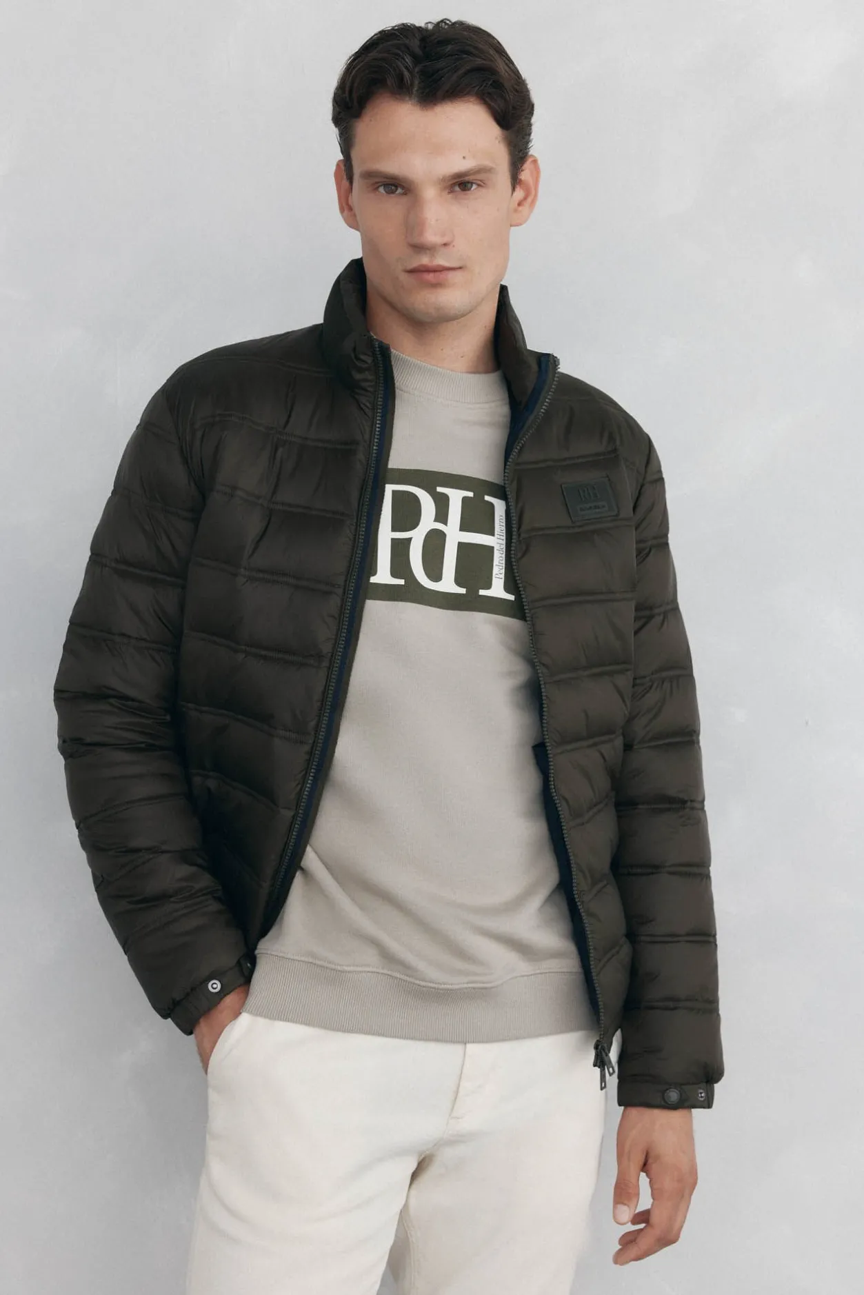 Pedro del Hierro Cazadora acolchada ultralight Verde Discount