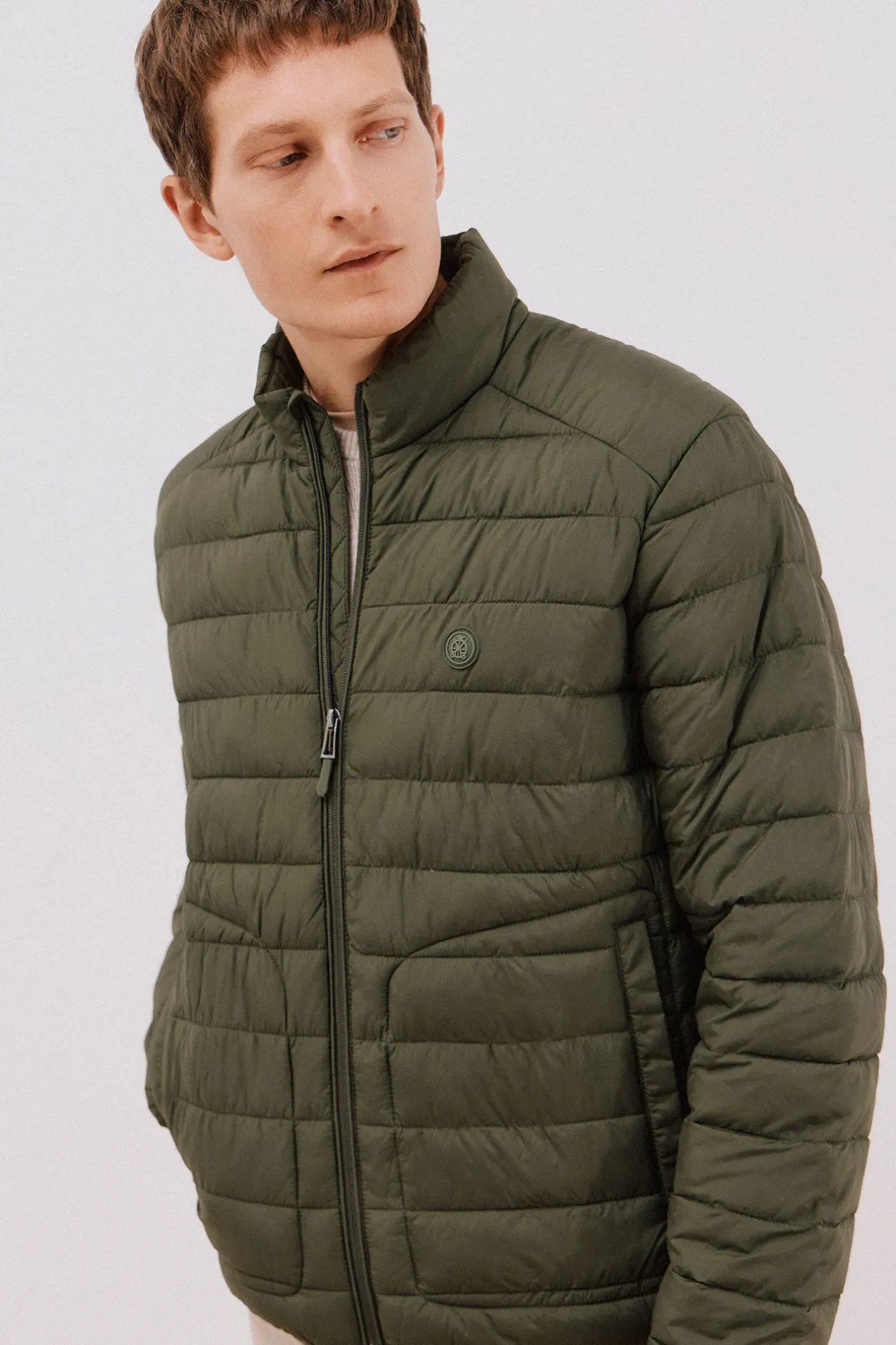 Cortefiel Cazadora acolchada ultralight Kaki